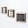 Set of 3 Framed MDF Paintings, Pine Wood Frame, 15cm