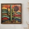 Framed MDF Decorative Painting, 50x50 cm, Spruce Frame