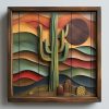 Framed MDF Decorative Painting, 50x50 cm, Spruce Frame