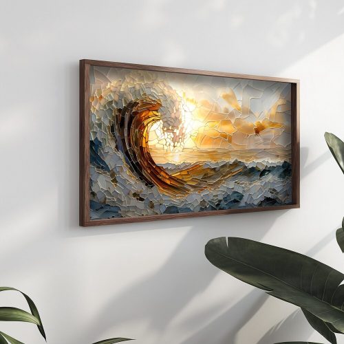 Elegant Framed MDF Painting, 60x120 cm | 100% Spruce Frame
