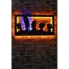 Decorative LED Lighting, 42x80 cm, Black MDF Base