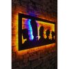Decorative LED Lighting, 42x80 cm, Black MDF Base