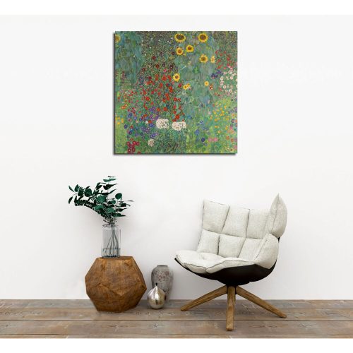 Gustav Klimt Decorative Canvas Painting, 45x45 cm, Framed