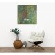 Gustav Klimt Decorative Canvas Painting, 45x45 cm, Framed
