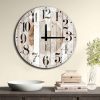 Elegant 50 cm MDF Wall Clock, 100% MDF, 5 mm Thick