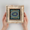 Framed Decorative Painting, 20x20 cm, 100% Stone & Wood
