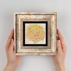 Framed Decorative Painting, 20x20 cm, 100% Stone & Wood