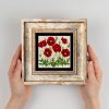 Framed Decorative Painting, 20x20 cm, 100% Stone & Wood