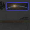 LED Lighted Canvas Painting, 30x90 cm, Suede, Wooden Frame