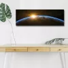 LED Lighted Canvas Painting, 30x90 cm, Suede, Wooden Frame