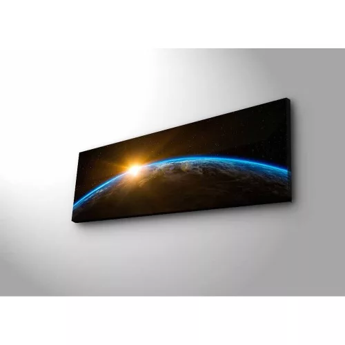 LED Lighted Canvas Painting, 30x90 cm, Suede, Wooden Frame