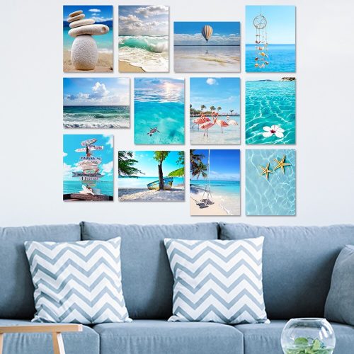 12-Piece Decorative MDF Painting Set, 20x15 cm, 3mm