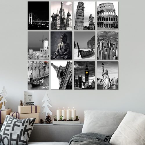 12-Piece MDF Decorative Painting Set, 20x15 cm | 100% MDF, 3 mm Thick | Stylish Art for Home Decor