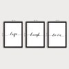 Elegant 3-Piece Framed Art Set, 24x29 cm, MDF & Plastic