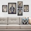 Elegant 5-Piece Framed MDF Art Set, 100% MDF, 24x29cm