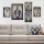 Elegant 5-Piece Framed MDF Art Set, 100% MDF, 24x29cm
