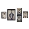Elegant 5-Piece Framed MDF Art Set, 100% MDF, 24x29cm
