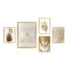Elegant 5-Piece Framed MDF Art Set, 100% MDF, 24x29cm