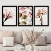 Elegant 3-Piece Framed Art Set, 35x45 cm, MDF & Plastic