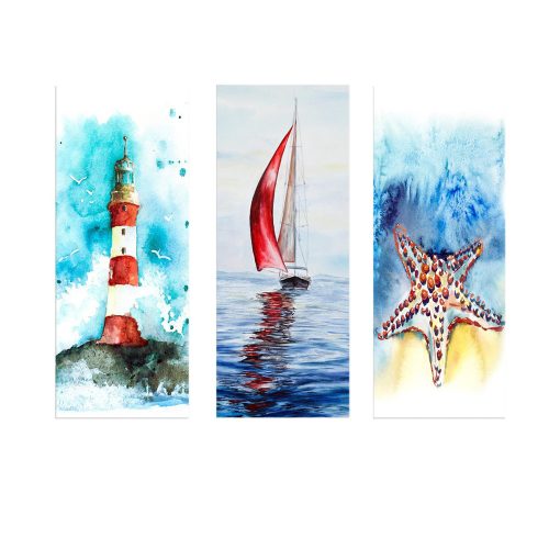 Decorative MDF Painting Set (3 Pieces) - 100% MDF, 70 x 50 cm