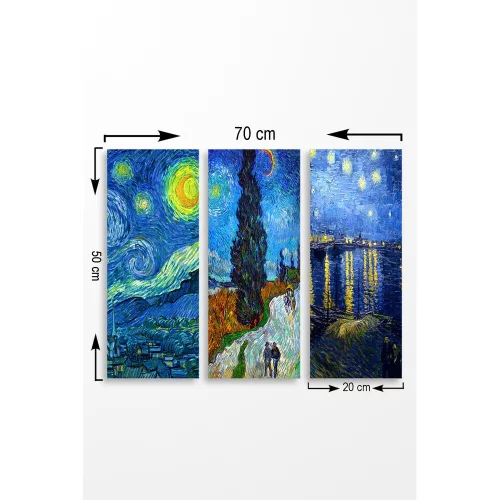 Vincent van Gogh Decorative MDF Painting Set (3 Pieces)