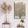 Elegant Gold & White Canvas Painting, 45 x 70 cm