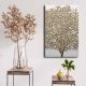Elegant Gold & White Canvas Painting, 45 x 70 cm