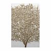 Elegant Gold & White Canvas Painting, 45 x 70 cm