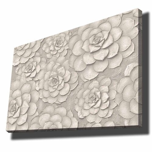 Beige Decorative Canvas Painting, 70x100 cm, Pine Frame