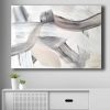 Elegant Canvas Painting, 70x100 cm, Beige/White/Black