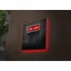 LED Lighted Canvas Painting, 28x28 cm, Suede, Wooden Frame