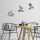 Elegant Black Wooden Wall Decor, 3 Pieces, 100% Wood