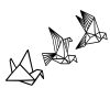 Elegant Black Wooden Wall Decor, 3 Pieces, 100% Wood