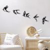 Decorative Black Metal Wall Accessory Set (5 Pieces)