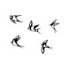 Decorative Black Metal Wall Accessory Set (5 Pieces)