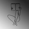 Black Metal Wall Accessory, 43 x 70 cm, 100% Metal