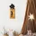 Elegant Black Wooden Wall Accessory, 30 x 86 cm | 50% Wood & Metal | Unique Design for Modern Decor