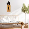 Elegant Black Wooden Wall Accessory, 30 x 86 cm | 50% Wood & Metal | Unique Design for Modern Decor