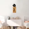 Elegant Black Wooden Wall Accessory, 30 x 86 cm | 50% Wood & Metal | Unique Design for Modern Decor