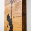 Elegant Black Wooden Wall Accessory, 30 x 86 cm | 50% Wood & Metal | Unique Design for Modern Decor