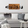 Decorative Wooden Wall Accessory, Walnut & Black, 30x95 cm
