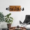 Decorative Wooden Wall Accessory, Walnut & Black, 30x95 cm