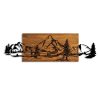 Decorative Wooden Wall Accessory, Walnut & Black, 30x95 cm