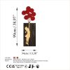 Decorative Wooden Wall Accessory, 34 x 99 cm | 100% Wood & Metal | Unique Walnut, Brown & Red Design