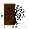 Decorative Wooden Wall Accessory, Walnut & Black, 58 cm