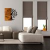 Decorative Wooden Wall Accessory, Walnut & Black, 58 cm