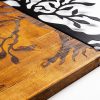 Decorative Wooden Wall Accessory, Walnut & Black, 58 cm