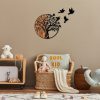 Decorative Wooden Wall Accessory, Black & Walnut, 92x71 cm