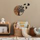 Decorative Wooden Wall Accessory, Black & Walnut, 92x71 cm