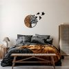 Decorative Wooden Wall Accessory, Black & Walnut, 92x71 cm